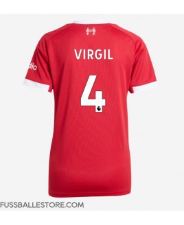 Günstige Liverpool Virgil van Dijk #4 Heimtrikot Damen 2025-26 Kurzarm
